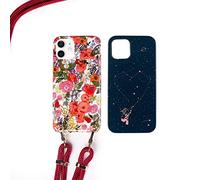 WONDEE Confezione Custodia iPhone 12&12Pro Stelle Dorata + Cover Ciondolo iPhone 12&12Pro Verbena