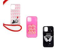 WONDEE Confezione di custodie per schermo, luce bianca e volatile per iPhone 12 mini, custodia protettiva antiurto trasparente con paraurti in TPU anti-shock