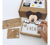 WONDEE Disney Lampada Bambino Topolino Personalizzata con Nome con Lettere e disegni da personalizzare a casa con la famiglia, Luce Notturna Bambini Mickey Mouse, Idee Regalo Neonato e Battesimo Bimbo