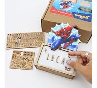 WONDEE Disney Lampada Spiderman Bambino Personalizzata Con Nome e Disegni - Lampada Luce Notturna Spider Man Marvel - Regalo Bambino Maschio, Disney Marvel Spiderman Regali Ufficiale