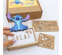 WONDEE Disney Lampada Stitch Bambina Personalizzata Con Nome e Disegni - Luce Notturna Bambini di Stich, Regalo Bambina Femmina, Regalo Battesimo Bimba e Neonato, Lilo e Stitch Regali Personalizzati