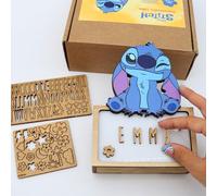 WONDEE Disney Lampada Stitch Bambina Personalizzata Con Nome e Disegni Personalizzabile a Casa con la Famiglia - Decorazioni e Luce Notturna di Stich, Regalo Neonato e Bambina Femmina, Stitch Regali