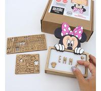 WONDEE Disney Lampada Topolina Minnie Bambina Personalizzata Con Nome e Disegni Personalizzabile a Casa con la Famiglia - Luce Notturna, Regalo Neonato e Battesimo Bimba, Regalo Bambina Femmina