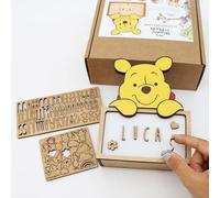 WONDEE Disney Lampada Winnie the Pooh Neonato Personalizzata Con Nome e Disegni Personalizzabile a Casa con la Famiglia - Luce Notturna Orsetto Winnie Pooh, Regalo Neonato e Battesimo Bimbo e Bimba