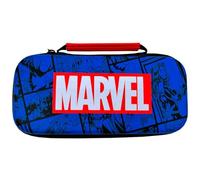 Wondee Marvel Avengers - Custodia per Nintendo Switch, Switch OLED e Lite in stile fumetto con protezione interna dello schermo e 10 giochi per riporre - Custodia Switch Case Marvel, Azul