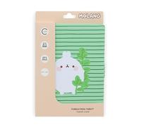 WONDEE Molang - Custodia universale per tablet da 10,2" a 10,4" - con posizione verticale e orizzontale e design Kawaii di Molang, compatibile con iPad, Samsung e tutti tra 10,2" e 10,4" - Molang