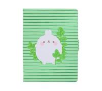 WONDEE Molang - Custodia universale per tablet da 10,2 a 10,4 pollici, posizione verticale e orizzontale, design Kawaii, compatibile con iPad, Samsung e tutti tra 10,2 e 10,4 pollici, regalo Molang