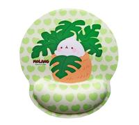 WONDEE Molang [Opportunità] - Tappetino per mouse ergonomico con disegno di coniglio Molang, tappetino per mouse Kawai, verde, per poggiare il polso, gel e antiscivolo, per ragazze e donne