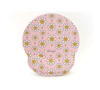 WONDEE Mr Wonderful Tappetino Mouse Poggiapolsi Gel Rosa con Disegno Kawaii a Margherita - Tappetino Mouse Ergonomico Divertente - Mouse Pad per ragazze e donne