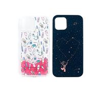 WONDEE Pack Cover iPhone 12&12Pro Utensili + Cover iPhone 12&12Pro Stelle Oro