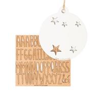 WONDEE Palline di Natale Personalizzate, PACK 5 Pallina di Natale Personalizzata con Nome a Casa in Famiglia (Include Lettere e una Corda), Decorazioni Natalizie Personalizzate Originali ed Ecologiche