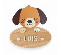 WONDEE Regali Personalizzati Neonato e Neonata, Lettere in Legno Personalizzabile per Cameretta Bambini di Cane, Regalo Battesimo Bimbo e Bimba, Regalo Bambino e Bambina 1, 2, 3 anni Maschio Femmina