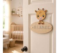 WONDEE Regali Personalizzati Neonato e Neonata, Lettere Personalizzabile per Cameretta Bambini di Giraffa, Regalo Battesimo Bimbo e Bimba, Regalo Bambino e Bambina 1, 2, 3 anni Maschio Femmina