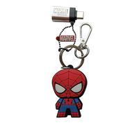 WONDEE Spiderman Regali [ 2 in 1 ] Chiavetta divertente + Portachiavi Spider-Man Chiavetta USB Marvel con adattatore USB C da 32 GB - Disney Spiderman Gadget Originale, Regalo Adulti e Bambini