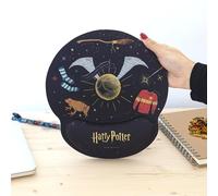 WONDEE Tappetino Mouse Ergonomico con Design Snitch Dorata, Nimbus 2000 e altro - Regali di Harry Potter, Tappetino Mouse in Gel con Poggiapolsi, Mouse Pad di Harry Potter