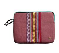 WONDEE Vam Vam Vam - Borsa per laptop e tablet da 11,6-12 pollici, tessuto ricamato e cerniera originale portachiavi, custodia per computer portatile, compatibile con MacBook Air, Chromebook ecc
