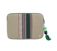 WONDEE VamVam Custodia PC 15.6-16 Pollici, Borsa per Laptop tessuto decorativo ricamato in stile etnico e bellissimo tiratore, imbottita e rinforzata con cerniera - Compatibile con Macbook e tutti