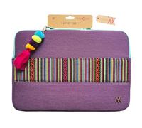 WONDEE VamVam Custodia PC 15.6-16 Pollici, Borsa per Laptop tessuto decorativo ricamato in stile etnico e bellissimo tiratore, imbottita e rinforzata con cerniera - Compatibile con Macbook e tutti