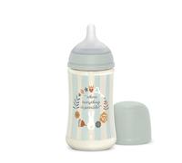 Suavinex, Biberon da 270 ml, con Tettarella Simmetrica in Silicone SX Pro e Valvola Anticolica. Biberon con tettarella a flusso medio (M). Per bambini +3 mesi. nderland, Azzurro