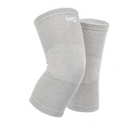 Wonder Care 1 paio di ginocchiere in bambù per uomo/donna, supporto per corsa, palestra, badminton, sport, maniche a compressione, perfette per dolori al ginocchio e maggiore comfort (grigio, 5XL)