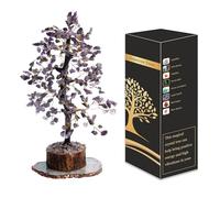 Wonder Care Amethyst Chakra Baum des Lebens - Kristallbaum für Positive Energie, handgefertigter Edelsteinbaum - Feng Shui Dekor, Viel Glück Geldbaum - Lila Heilkristalle für spirituelle Weisheit