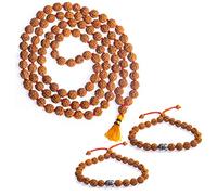 Wonder Care Authentic Rudraksh Mala-5 Face 108 + 1 Pearl - Real Himalayan Rudraksha Seeds Ornamento religioso Rosario Japa Mala Collana - Importato dal Nepal