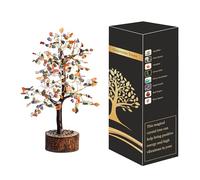 Wonder Care Bonsai in cristallo Reiki curativo naturale a sette chakra, albero portafortuna, ricchezza e prosperità, Feng Shui, decorazione per casa e ufficio, 300 perline