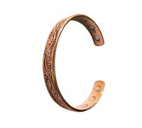 Wonder Care Bracciale in rame puro per donna e uomo Copper Kada per uomo Fascia magnetica in rame con custodia in velluto e scatola regalo