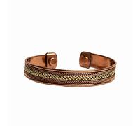 Wonder Care, Braccialetto in puro rame, bracciale magnetico o non magnetico unisex, regolabile, per equilibrio (2 MGNT gldn)