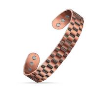 Wonder Care Braccialetto in rame puro per donne e uomini, regolabile, braccialetto in rame non magnetico Kada, One Size, Metallo, Turchese sintetico