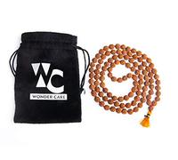 Wonder Care Certificato Rudraksha Mala 108 Perline Japa Mala Collana Rudraksha Perline | Perline di preghiera | 5 Mala di meditazione Mukhi_10 MM Rudraksha Mala_Pack di 5