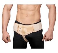 Wonder Care Cintura per ernia da uomo per sollievo dal dolore da doppia ernia braguero sportiva con 1 cuscinetto di compressione rimovibile e cinghie inguinali regolabili, Unico Destro, grande