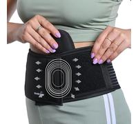 Wonder Care Cintura per ernia ombelicale Bendaggio per ernia inguinale addominale con cerotto di compressione rimovibile Cintura per ernia ombelicale per alleviare il dolore per donne Uomini_nero_3XL