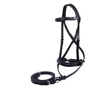 Wonder Care Crossover in vera pelle inglese | Crossunder Bitless Horse Briglia Testiera con redini
