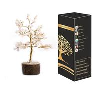 Wonder Care Cura della casa Albero di cristallo Cristalli e pietre Albero decorativo di cristallo Regali di cristallo Albero di pietre preziose Albero di Natale Albero reale (Albero di quarzo rosa)