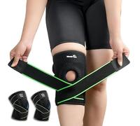 Wonder Care Ginocchiera a compressione con stabilizzatori laterali e anello in gel per rotulea, ginocchiera regolabile per alleviare dolori articolari, artrite, dolore al ginocchio, lacerazione del