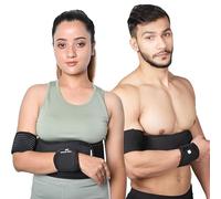 Wonder Care Immobilizzatore per spalla sinistra e destra, supporto per imbracatura del braccio elastico per clavicola, sublussazione, stabilizzatore della spalla, nero, Taglia-5(46"-52")