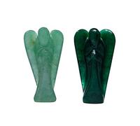 Wonder Care Pocket Guardian Angel Crystal Natural Gemstone Reiki Healing Energy Statuette scolpite, Chakra bilanciamento, meditazione, estetica (1.5"-2.0") (confezione da 2)