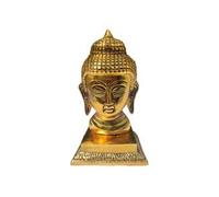 Wonder Care WC_ Statua del Buddha per Decorazione della Casa, Testa del Buddha Shakyamuni, in Metallo Dorato, Piccola Bhadrarupa, Meditazione, Yoga, Articoli Regalo