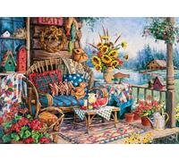 Wonder Forge Country Hideaway - Puzzle da 1000 pezzi per adulti, pezzi unici e perfettamente aderenti, immagini divertenti e vivaci, esclusiva Amazon