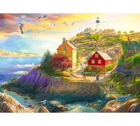 Wonder Forge Goat Hill Lighthouse - Puzzle da 1000 pezzi per adulti, pezzi unici e perfettamente aderenti, immagini divertenti e vivaci, esclusiva Amazon