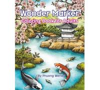 Wonder Marker Coloring Book for Adults: Charming Japanese Scenes and Cute Characters for Relaxation and Mindfulness | Perfect for Marker Pens, Stress Relief, and Creative Fun