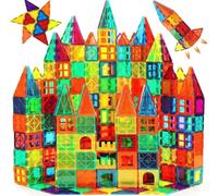 Wonder Toys 64 Pezzi Classici Blocchi Magnetici Gli Originali Giocattoli da Costruzione Magnetici per Ragazzi e Ragazze di età 3 4 5 6 per il Loro Compleanno