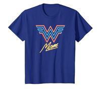 Wonder Woman 1984 Wonder Mom Neon Maglietta, Bambini, Blu Reale, 6 Anni