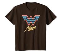 Wonder Woman 1984 Wonder Mom Neon Maglietta, Bambini, Marrone, 3 Anni