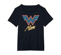 Wonder Woman 1984 Wonder Mom Neon Maglietta, Donna Plus-Size, Nero, 1X