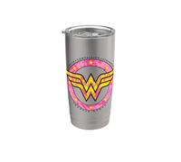 Wonder Woman 80th Truth, Compassion, Strength Flying Logo Bicchiere termico in acciaio inox doppia parete