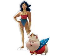 Wonder Woman E PB Dalla DC League Of Super-Pets Cardboard Cutouts Twin Pack