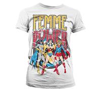 Wonder Woman Femme Power - Maglietta da donna con licenza ufficiale bianco XL
