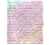 Wonder WomanWords of Wisdom Vellutato Supermorbido Coperta (TV23697)